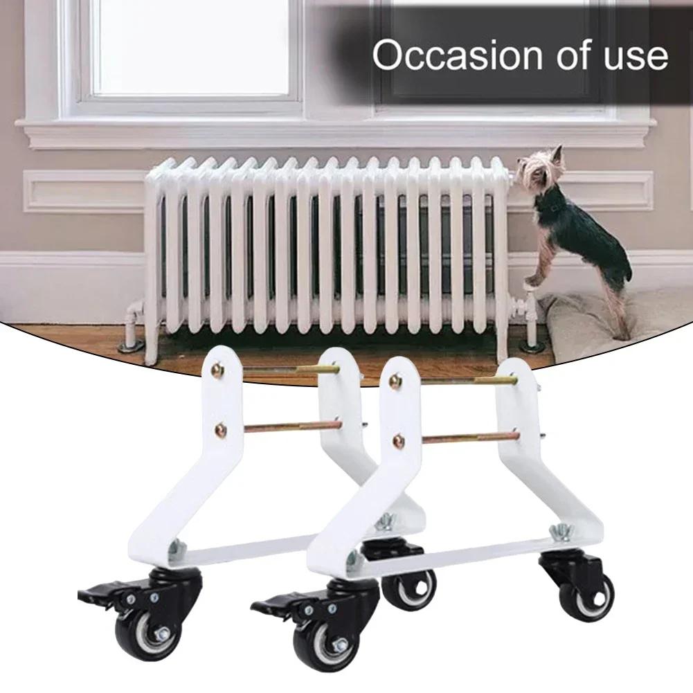 2pcs Casters Stand Radiator Pulley Electric Heater Special Mobile Pulley Bracket Stand Wheel Electric Heating Accessories