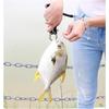 HODAKy Fish Grip Fishing Tackle Fish Catcher Aluminum Alloy with Safety Rope, Red (Includes Multifunctional Fishing Pliers)