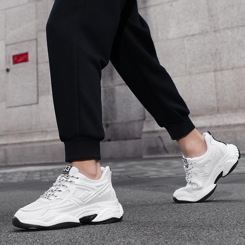 Neue 7cm Absatzsteigernde Retro-Sneaker Für Herren Übergröße 36-46 Bequeme Klobige Dicke Sohle Freizeit-Sport-Aufzugsschuhe