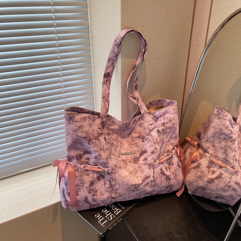 New Casual Large-capacity Tote Bag Versatile Portable Commuter College Student Class Shoulder Bag