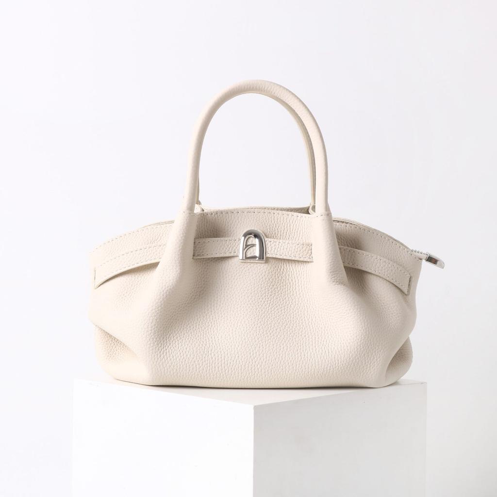 2025 New Top Layer Cowhide Handbag Vegetable Basket Bag High-quality Simple Excellent Crossbody Women's Versatile Casual Commuting