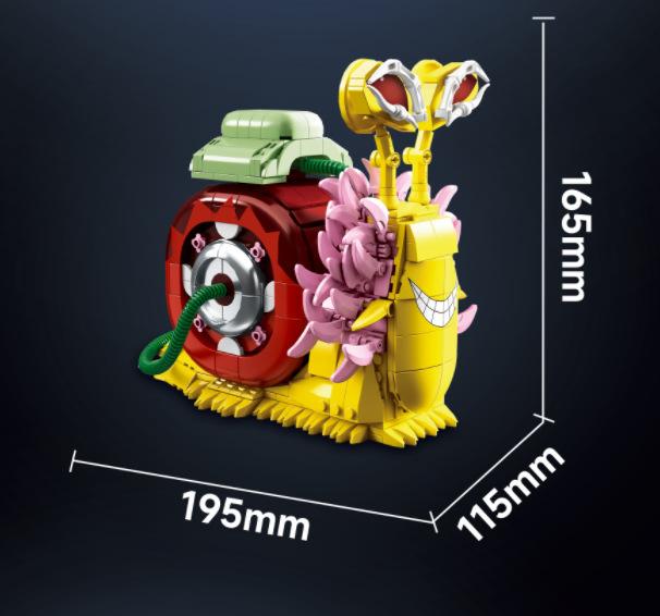 Idea Japan Cartoon Pirate Animals Building Block Den Den Mushis Brick Construction Model Playsets Snail Toys For Children Gifts