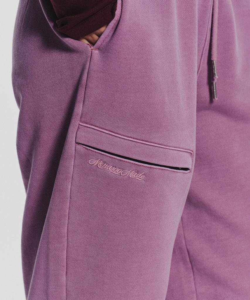 Minasu Pocket Point Cotton Track Pants_Pink