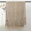 Muslim Hijab Bohemia Style Women Retro Paisley Jacquard Scarf Thick Cashmere Tassel Shawl Winter Warm Wrap Pashmina