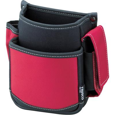 TRUSCO Rote Gürteltasche mit Handyhalter TWP2-R Zweistöckig