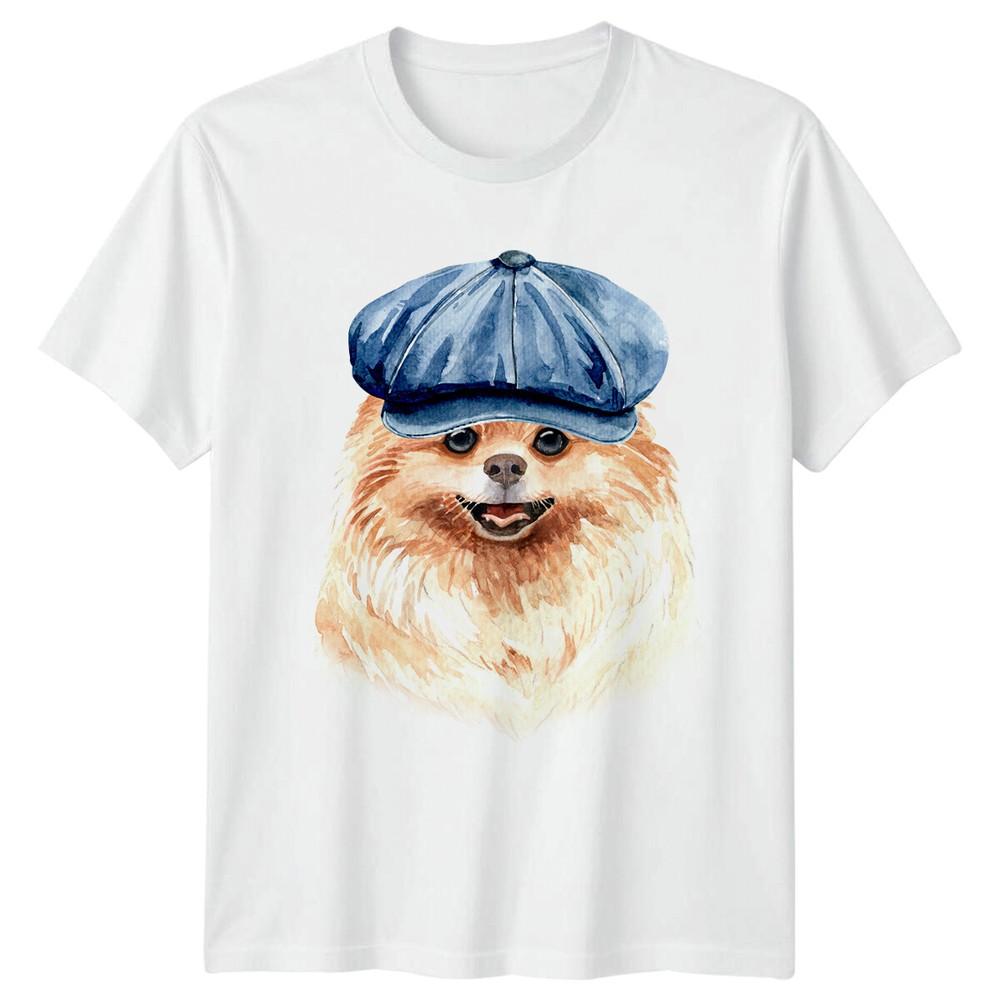 Pomeranian Dog Breed Watercolor Art Unisexs TShirt Canine Pet Lover S