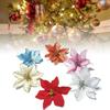 Stunning Red Gold Christmas Flower Decoration For Festive Holiday Decor