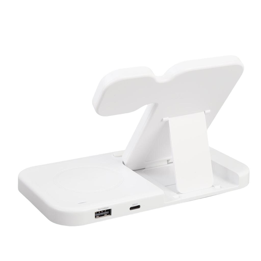 4 In 1 Wireless Charging Station Fit for IWatch Foldable 15W Charger Station for Phone Headphone