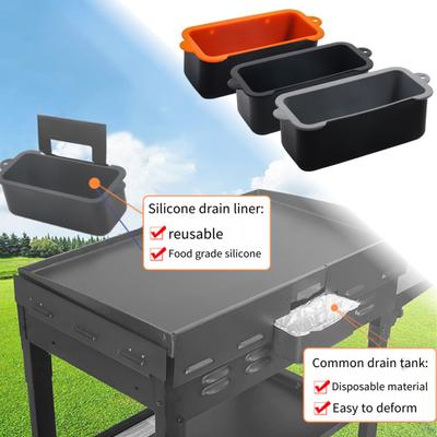 2 Pcs Silicone Grease Cup Liners for Blackstone Grill Reusable Drip Pan Liners Heat-Resistant Grill Grease Catcher Cups Easy Cleanup Griddle