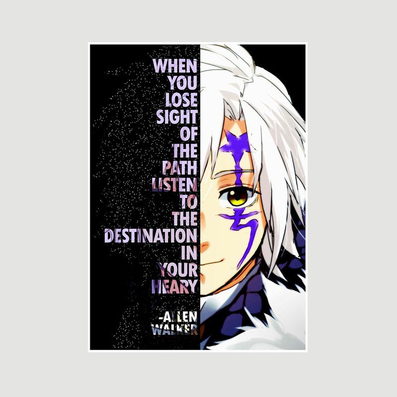 Vintage Inspirational Quote Poster Anime Finger Luffy Deku Posters White Paper Text Art Pictures Home Decor Bar Decoration Painting Interior Mural