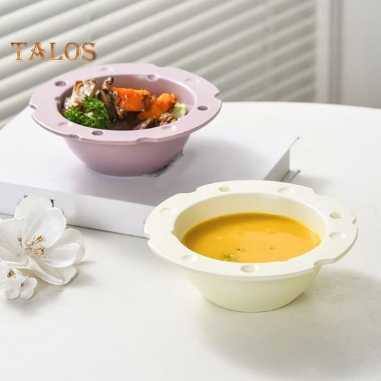 Cheese Shape Ceramic Bowl Food Grade Large Capacity Heat Resistant Multi-functional Rice Meal Salad Soup Porridge Snack Dessert Serving Bowl