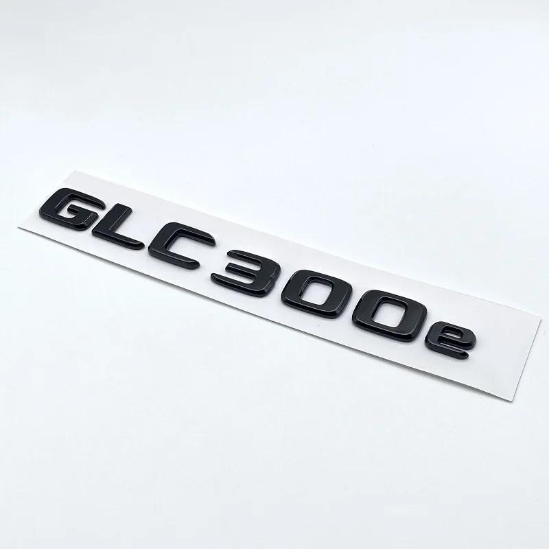 3D ABS Chrome Black Letters GLC300de GLC300e GLC350e GLC400e 4Matic Emblem for Mercedes-Benz GLC X253 Car Trunk Logo Sticker PI1