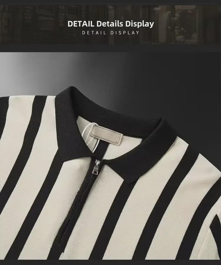 Pánské letní polo tričko slim fit - Krátký rukáv, ležérní pletená móda