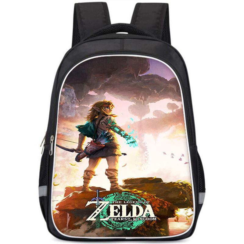 Ruime rugzak met Zelda-thema voor kinderen, lichtgewicht en ergonomische schooltas