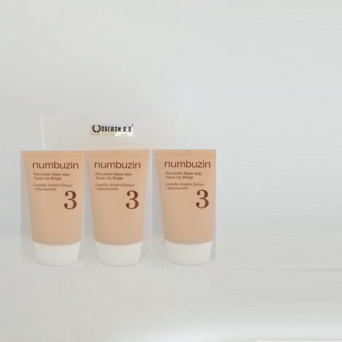 NUMBUZIN No. 3 Ceramic Texture Padeskip Tone-Up Beige SPF50+ PA++++, 50ml 2+1 (3 total) (42932197)