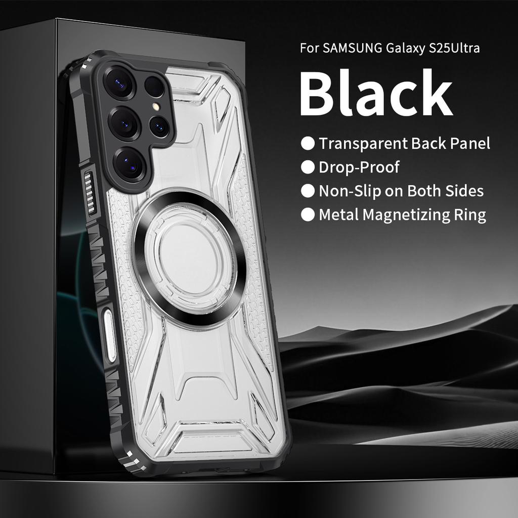 Suitable for Samsung S25ULTRA Mobile Phone Case A55 War Shadow CD Pattern Magnetically Absorbed Wireless TPU Anti Fall PC Mobile Phone Case