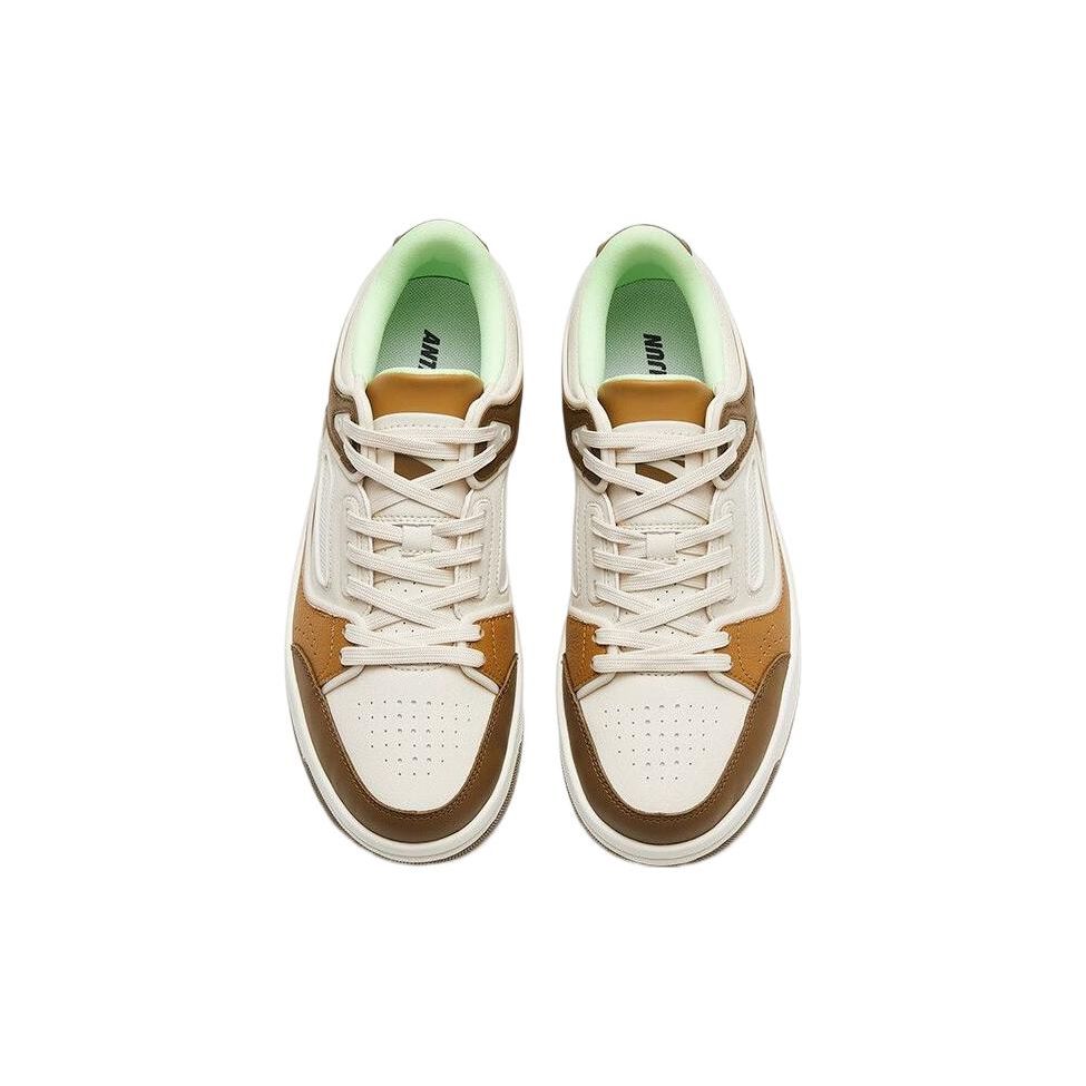 Anta Champion All-Weather Series Non-Slip Shock Absorption Low-Top Sneakers Men Sneakers Brown Yellow White 112318011A-3