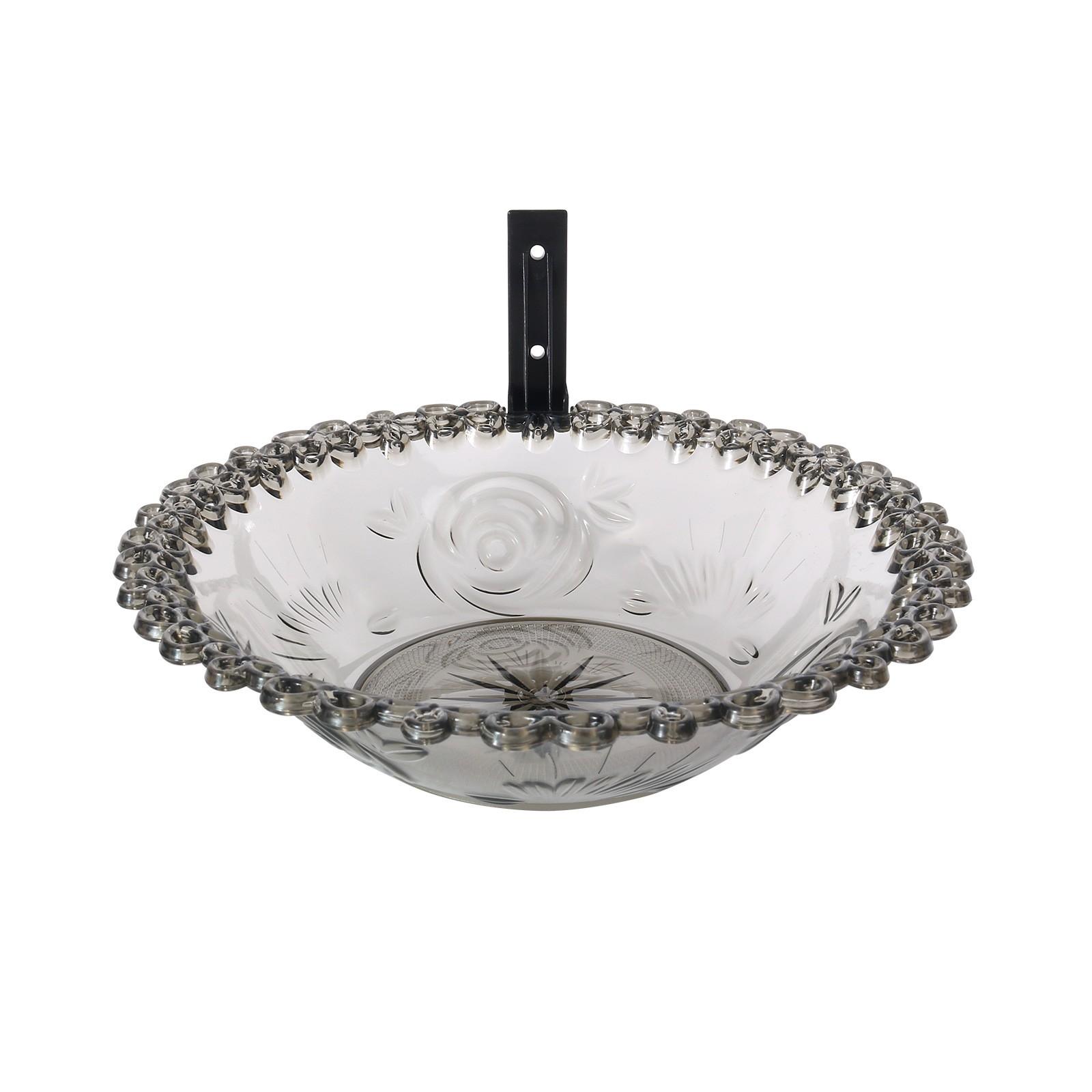 

Вулична пластикова пташина ванночка, настінна пташина ванночка, пташина ванночка, що кріпиться на дерево, підходить для садової огорожі, тераси, подвір я, прикраси патіо One Size