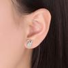 Small White Goose Crystal Stud Earrings Women's Silver Plated Temperament Elegant Earrings Fashion All-Match Diamond Ear Rings