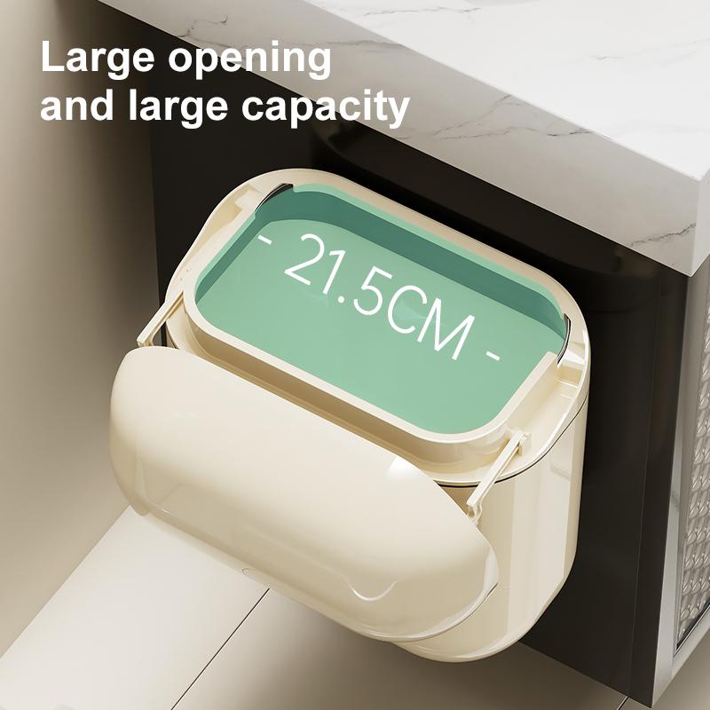 Wall-mounted Trash Can Household Large Capacity High Appearance Level Kitchen Toilet With A Cover Waterproof Crack Dustbin