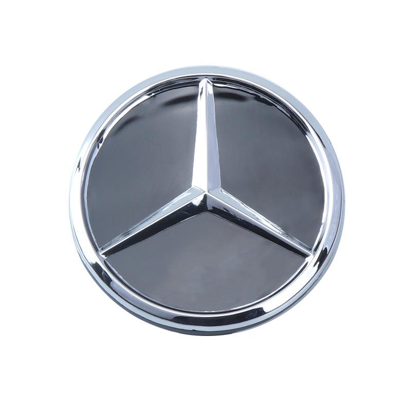 Mercedes 60mm Wielnaafdop Embleem - Zwart