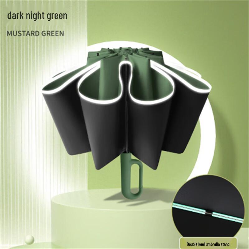 Pack of 10 Manual 8-Rib Windproof Sun & Rain Umbrellas