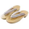 Kyoto Kimono Yuzen Geta Sandals for Soft Velvet Comfortable White Wood Women, Straps, (Dusty Pink)