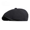Summer Thin Newsboy Cap for Men Women British Retro Octagonal Hat Breathable Solid Color Peaked Flat Beret Painter Hat