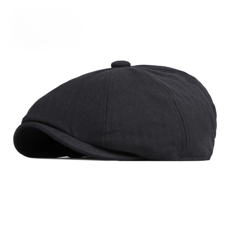 Summer Thin Newsboy Cap for Men Women British Retro Octagonal Hat Breathable Solid Color Peaked Flat Beret Painter Hat