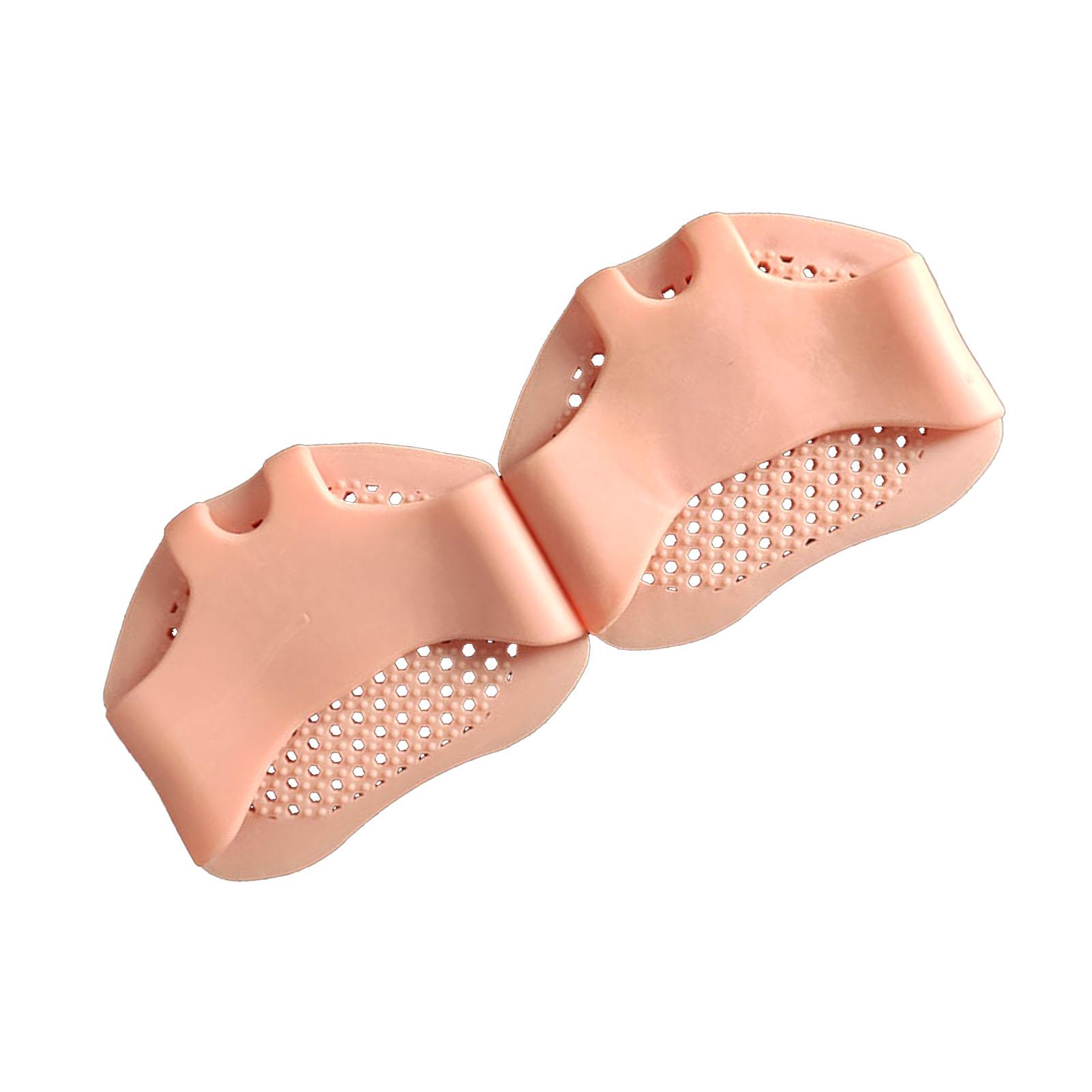 

1 Pair Forefoot Pads Prevent Slipping Faveolate Soft Silicone Front Foot Cushion Inserts for High Heel Wide Skin Color