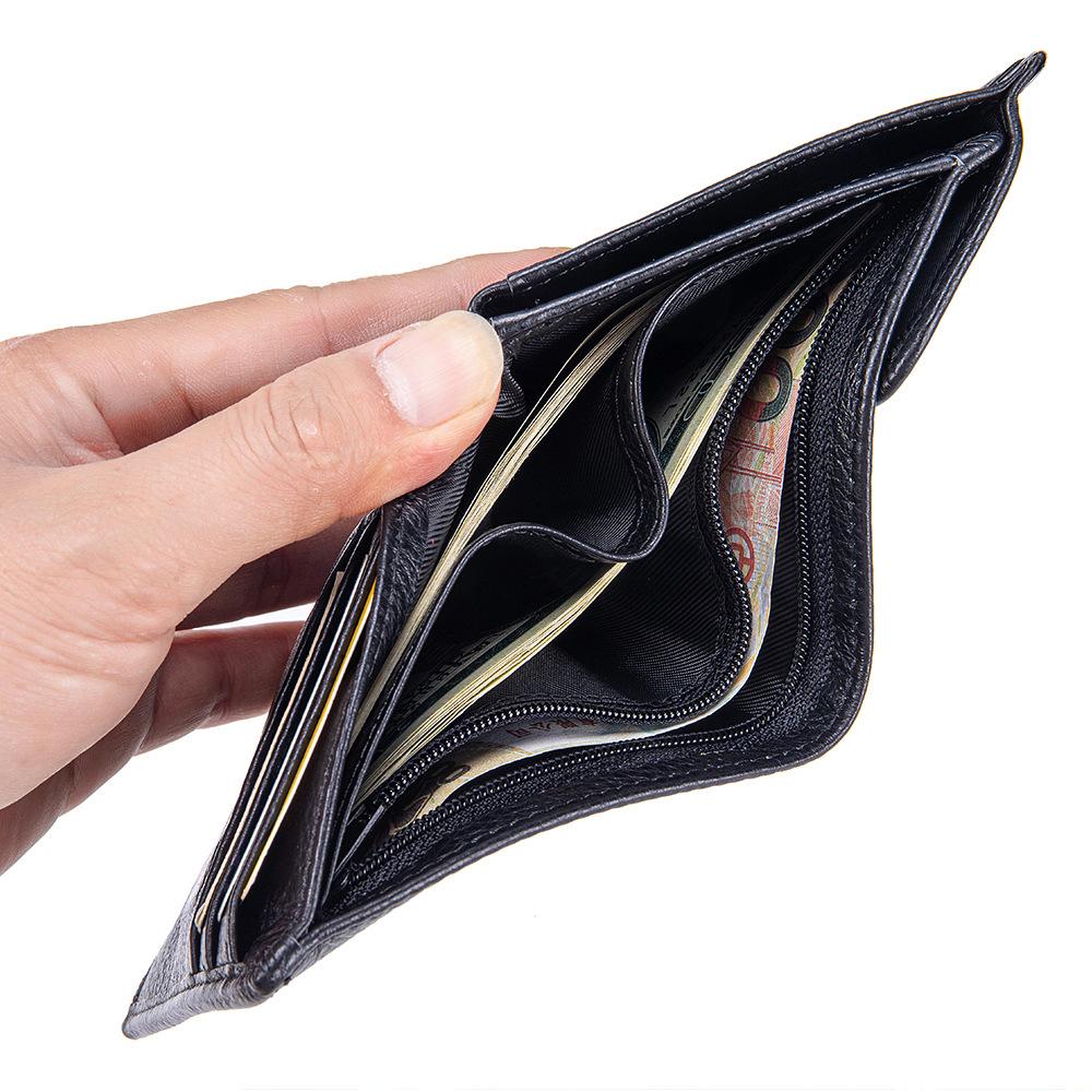 New Short Wallet, Women's High-end Storage Bag, First-layer Cowhide Wallet, Multi-function Card Bag, Change Bag.