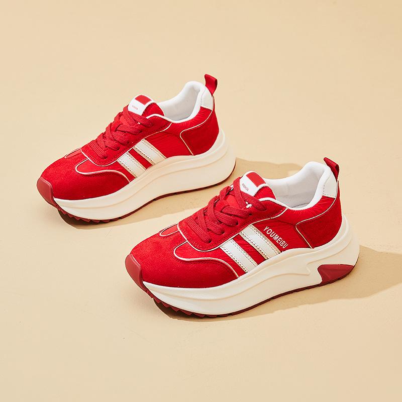New Dad Shoes for Women, Fashionable Thick-soled Sports Single Shoes