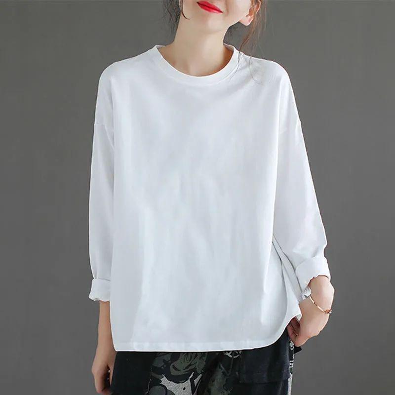 Long-sleeved T-shirt Spring and Autumn New Style Versatile Loose Round Neck Top
