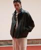 Verdemar Vegetable Lambskin High-Neck Jacket