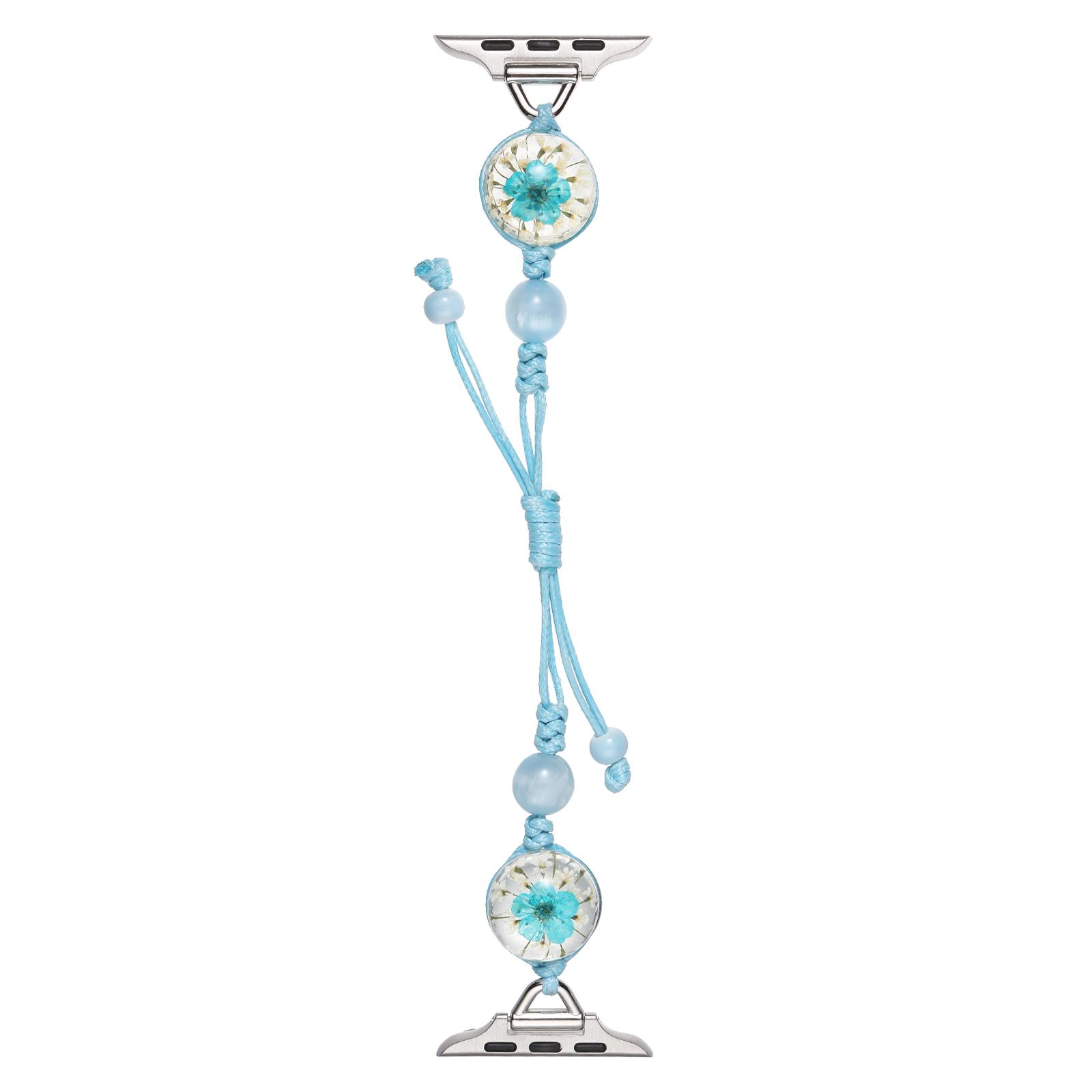 

Ремешок для Apple Watch Series 11 10 42 мм / 9 8 7 41 мм / SE3 SE2 SE 6 5 4 40 мм / 3 2 1 38 мм Кристальный Цветок Скользящий Нейлоновый Ремешок A