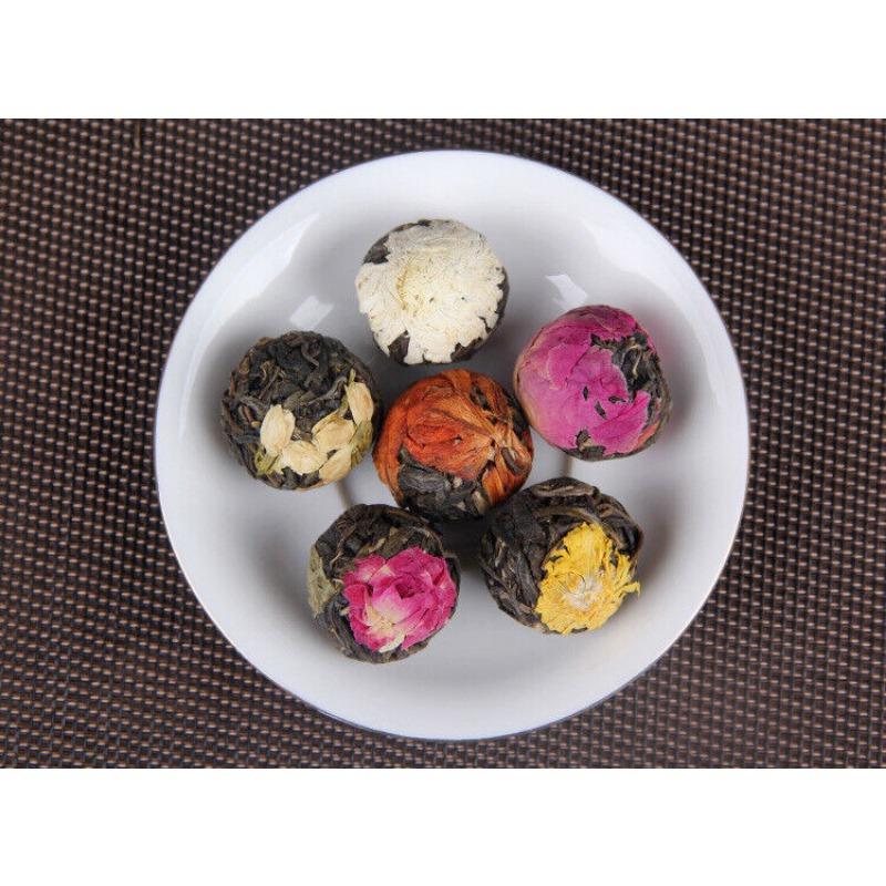Yunnan Raw Pu'er vonný čaj 120g (18 ks) Ručně vyráběné dračí koule květiny dárková krabička