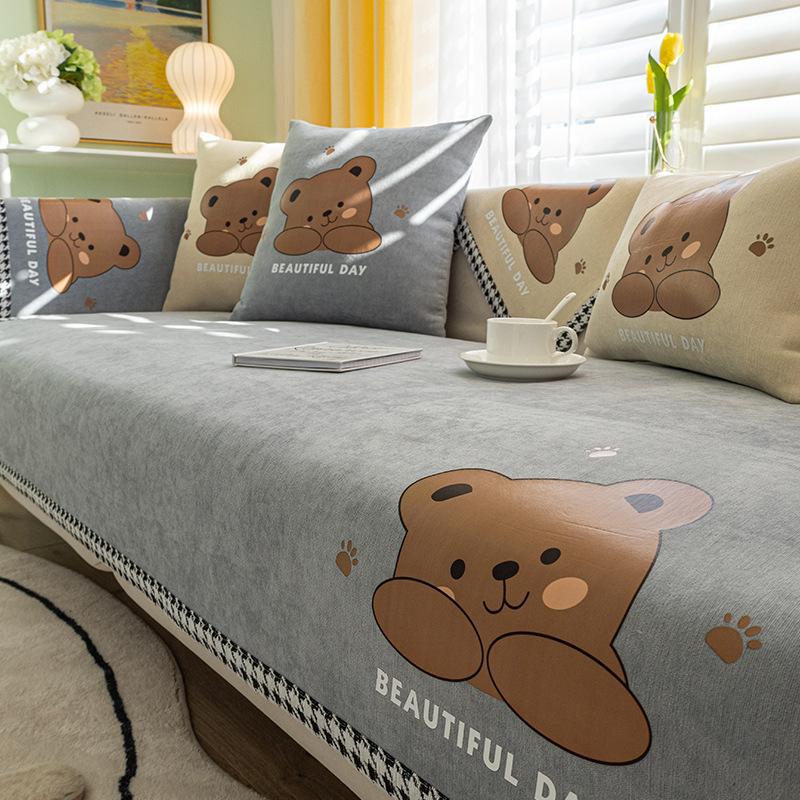 New Four Seasons Universal Sofa Cushion Modern Light Luxury High-Grade Chenille Cover Non-Slip Sofa Cover Towel