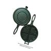 Round Form Pan with Hinged Plates Uncoated CastIron Iron Handle and Clasp Thickened Cookware