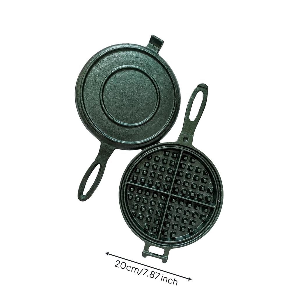 Round Form Pan with Hinged Plates Uncoated CastIron Iron Handle and Clasp Thickened Cookware