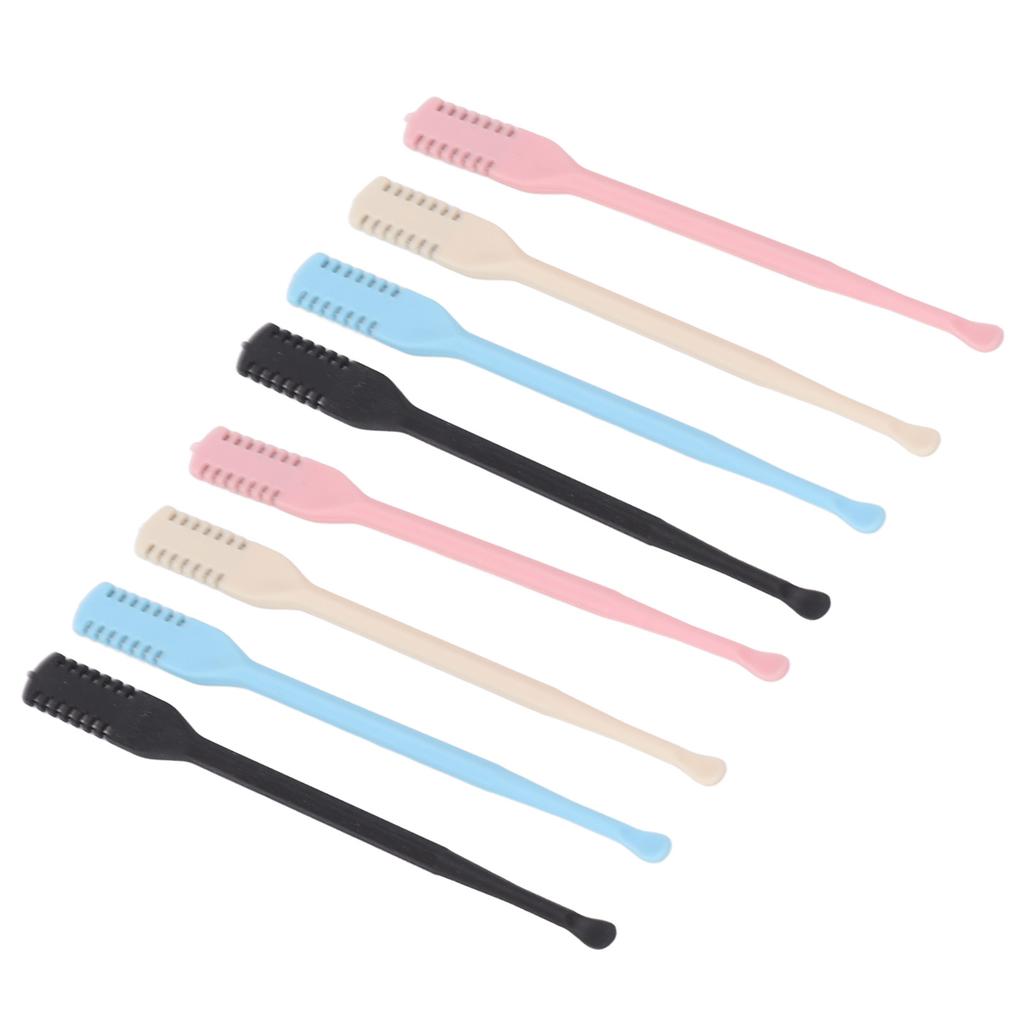 8pcs Double Headed Nose Hair Knife Ear Pick Manual Safety Nose Hair Trimmer Ear Scoop