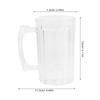 Beer Mug Large Capacity Acrylic Beer Drinking Cup 390Ml Handle Household Bar Water Cup for Home Restaurant Party