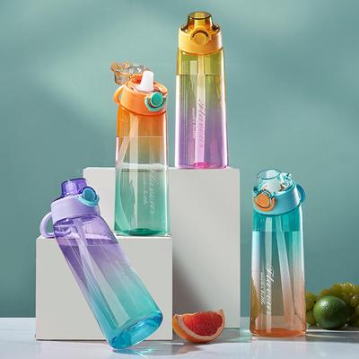 900 ML Sport Water Bottle with Grip Lid Tritan Drinking Bottle with Straw Gym Water Bottles for Bike Outdoor School Gym