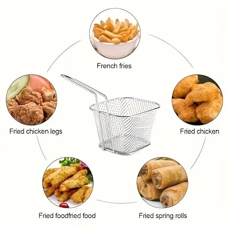 4 stk Matkurv Matlaging Pommes Frites Kurv Mini Frityrkurver Matlaging Pommes Frites Kurv