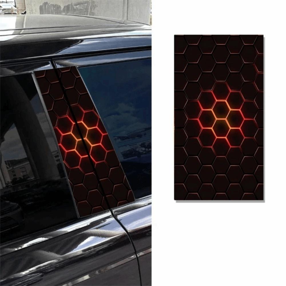 Nové včelí plástve Auto Samolepky Vodotěsné DIY Kryty B Sloupku Samolepicí Odolné proti Poškrábání Auto Styling Dekorace Samolepka