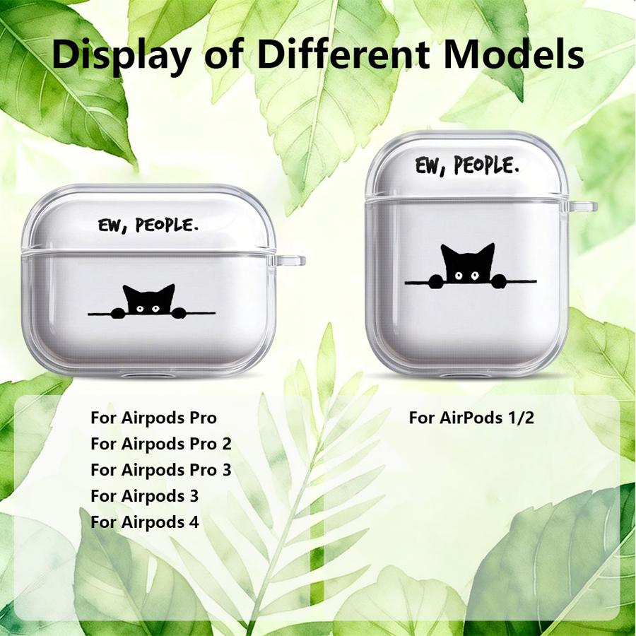 Clear Earphone Cases Cover Case For Airpods Pro2 Pro3 Pro 2 3 1 4 Cartoon Cute Cat