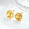 Bird's Nest Citrine Ring & Earring Set with Luxury Round Pendant Necklace - Light Luxury Colored Gemstones Collection