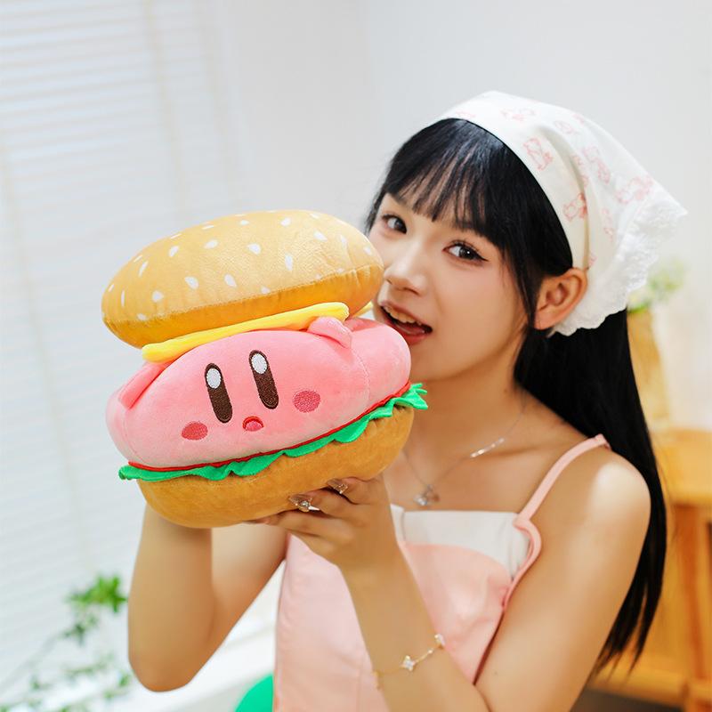 Cute Burger Star Kirby Plush Toy Cute Kirby Beast Bread Doll for Girls