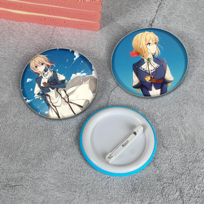 32/44/58mm 58mm Jewelry Accessories Gifts Anime Violet Evergarden Brooches Cosplay Handmade Badges Lapel Pins Backpack Clothes Decoration