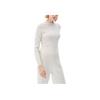 FILA White Special Series Solid Color Knitted Long Sleeve Crew Neck Sweater Women sweater F11W247403F-IV