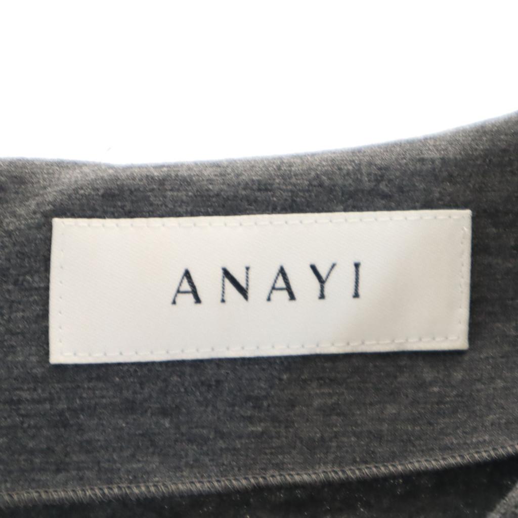 ANAYI 100% Wolle, hergestellt in Japan Dreiviertelärmel Einteiler 36 grau Damen Gebraucht